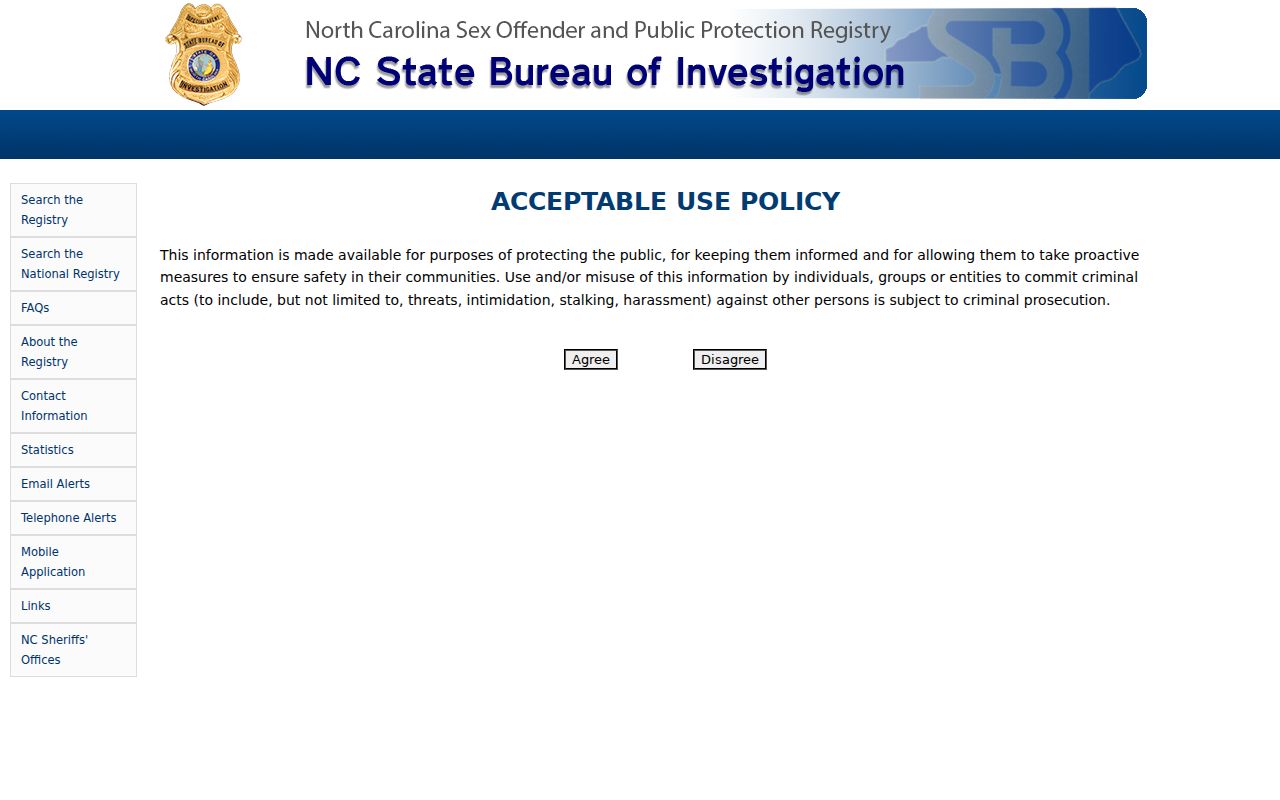 Goldsboro residents directory North Carolina SBI registry search