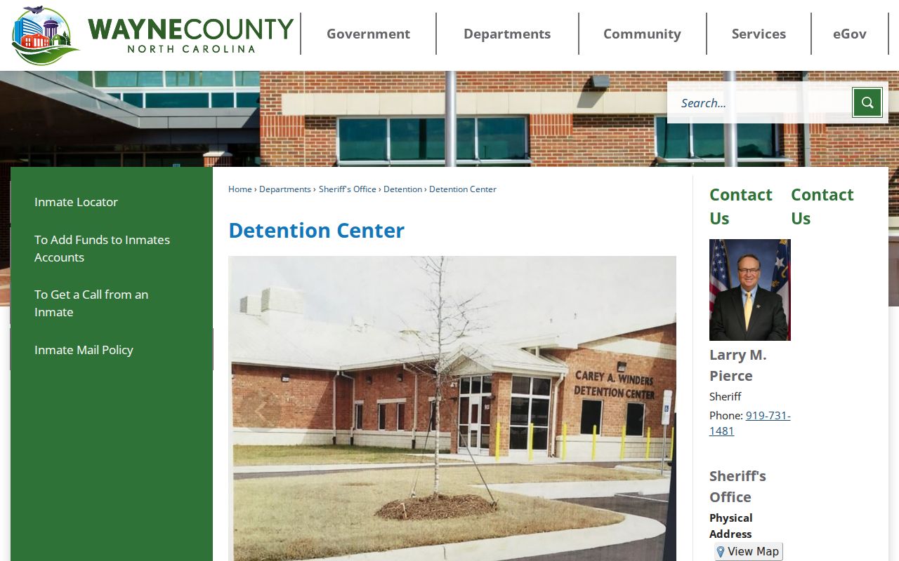 Goldsboro residents directory Wayne County Detention Center information